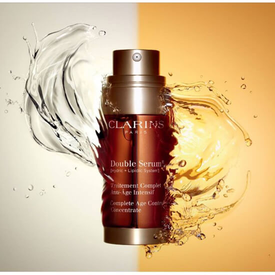 Clarins , Double serum Traitement , Double serum Traitement Complet Anti-age Intensif 30ml , เซรั่มต่อต้านความร่วงโรย ,ผิวเปล่งปลั่งกระจ่างใส 