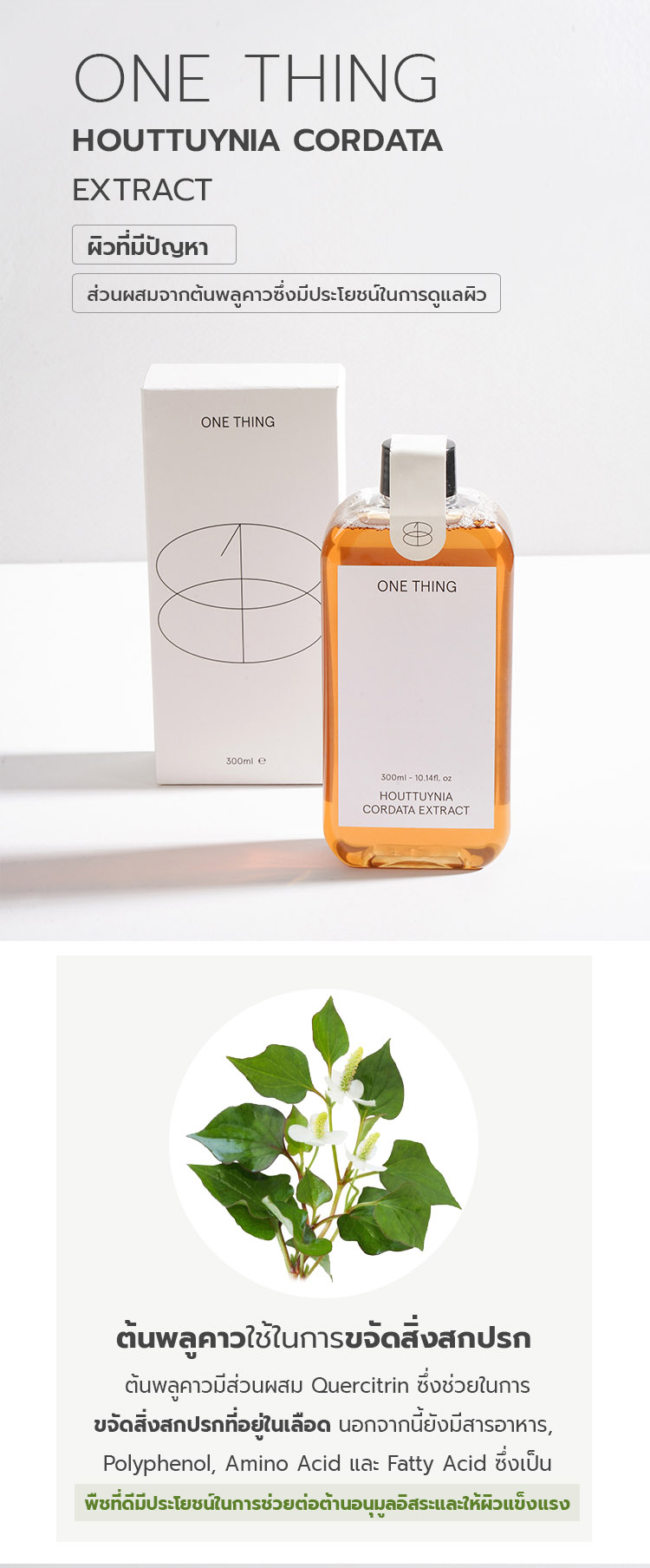 โทนเนอร์ One Thing Houttuynia Cordata Extract