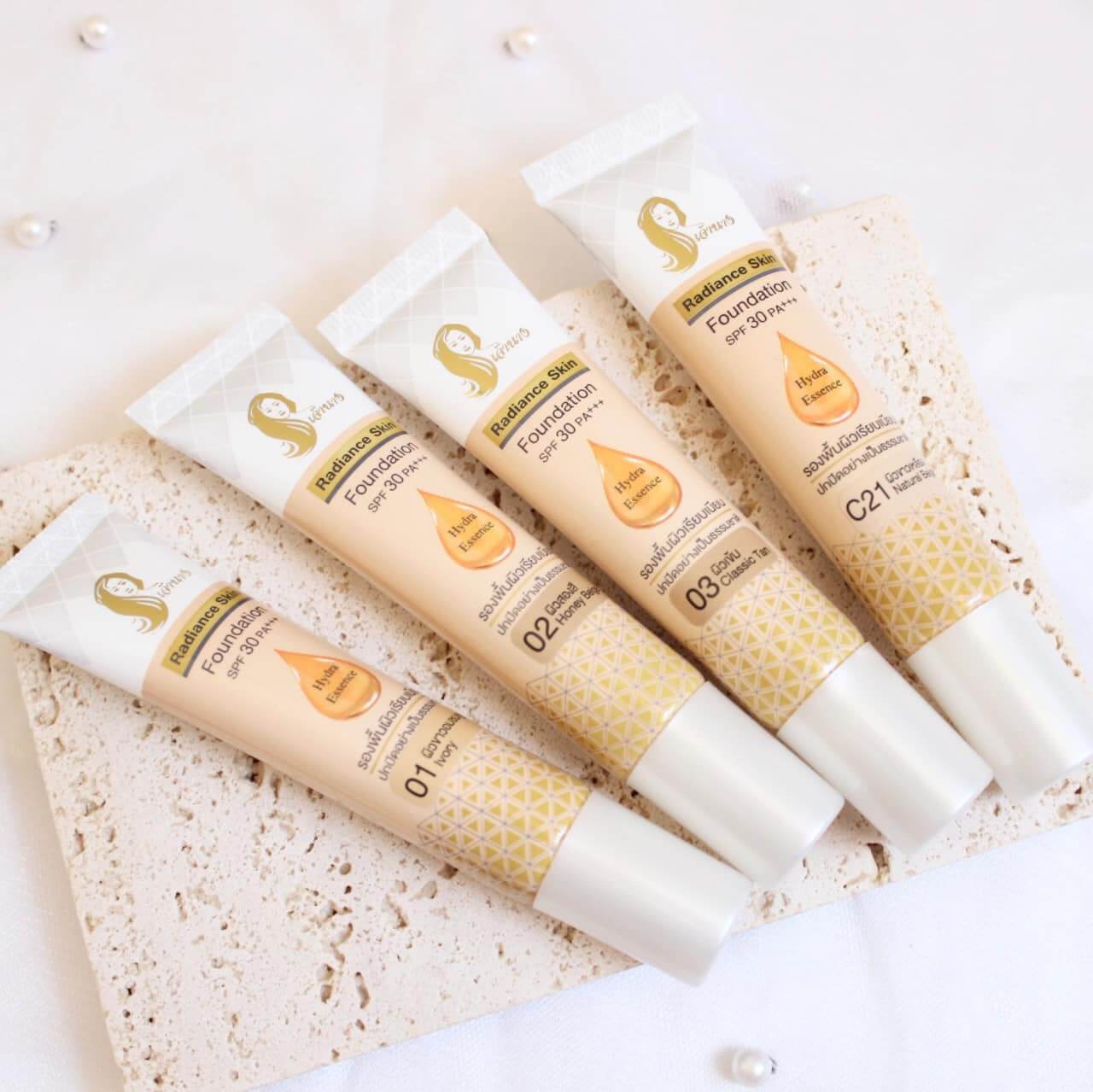 Chaonang,เจ้านาง,ครีมรองพื้น,รองพื้น, Radiance Skin Foundation SPF30 PA+++,รองพื้นผสมกันแดด,SPF30 PA+++,ครีมกันแดด