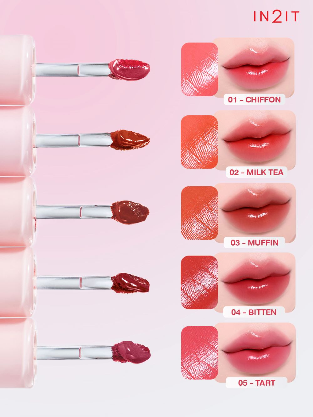 IN2IT Jelly Beam Glow Tint #01 CHIFFON 3g, IN2IT Jelly Beam Glow Tint , IN2IT ราคา ,IN2IT  รีวิว , IN2IT สีไหนสวย , IN2IT  ลิปสติก